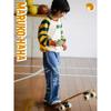 Toothpick Maru Maru and His Friends' Vintage Striped Pullover Sweatshirt, New Spring Sports Top for Girls
