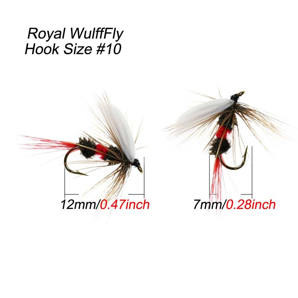 6/12/18/24Pcs Royal WulffFly Red Bait Fishing for Trout Flies Bait Lure