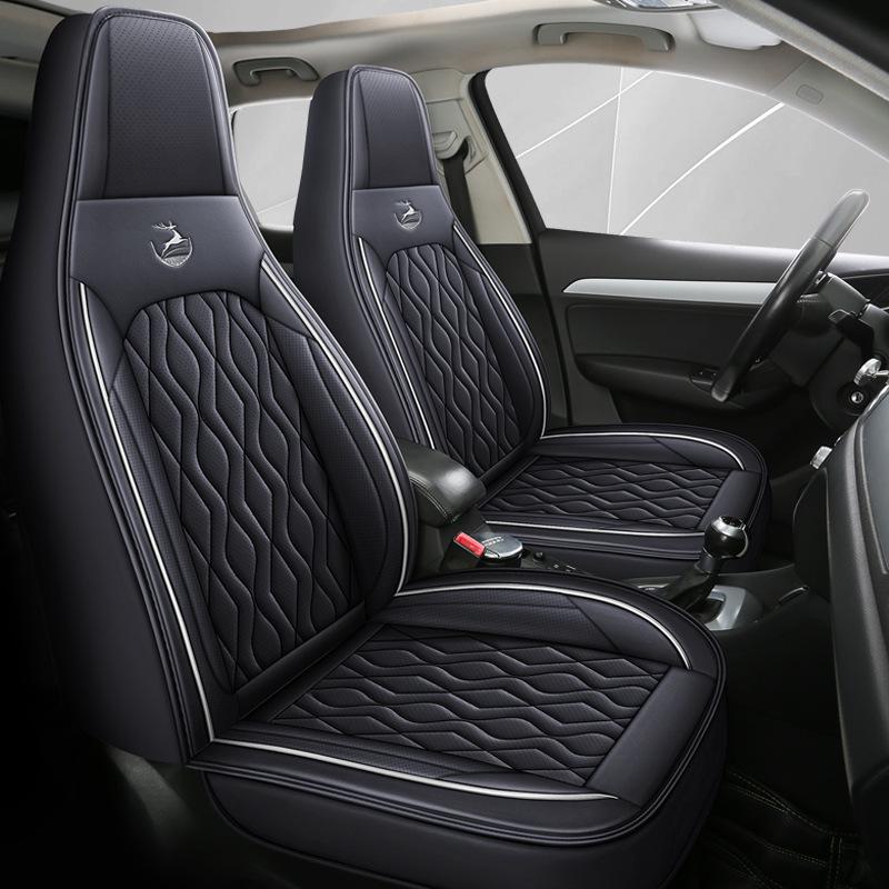 Universal 5-Seat Leather Car Cushion for Small Cars, All-Season Coverage
