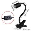 Curved Long Holder Turtle Basking Lamp Clip-on Lamp Holder Pet Heat Bulb  Temperature Controller