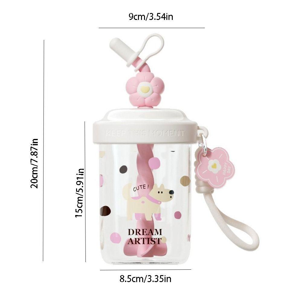 Staubkappe Wasserflasche Hohe Kapazität Strohflasche Anti-Tropf Teekessel Kinder