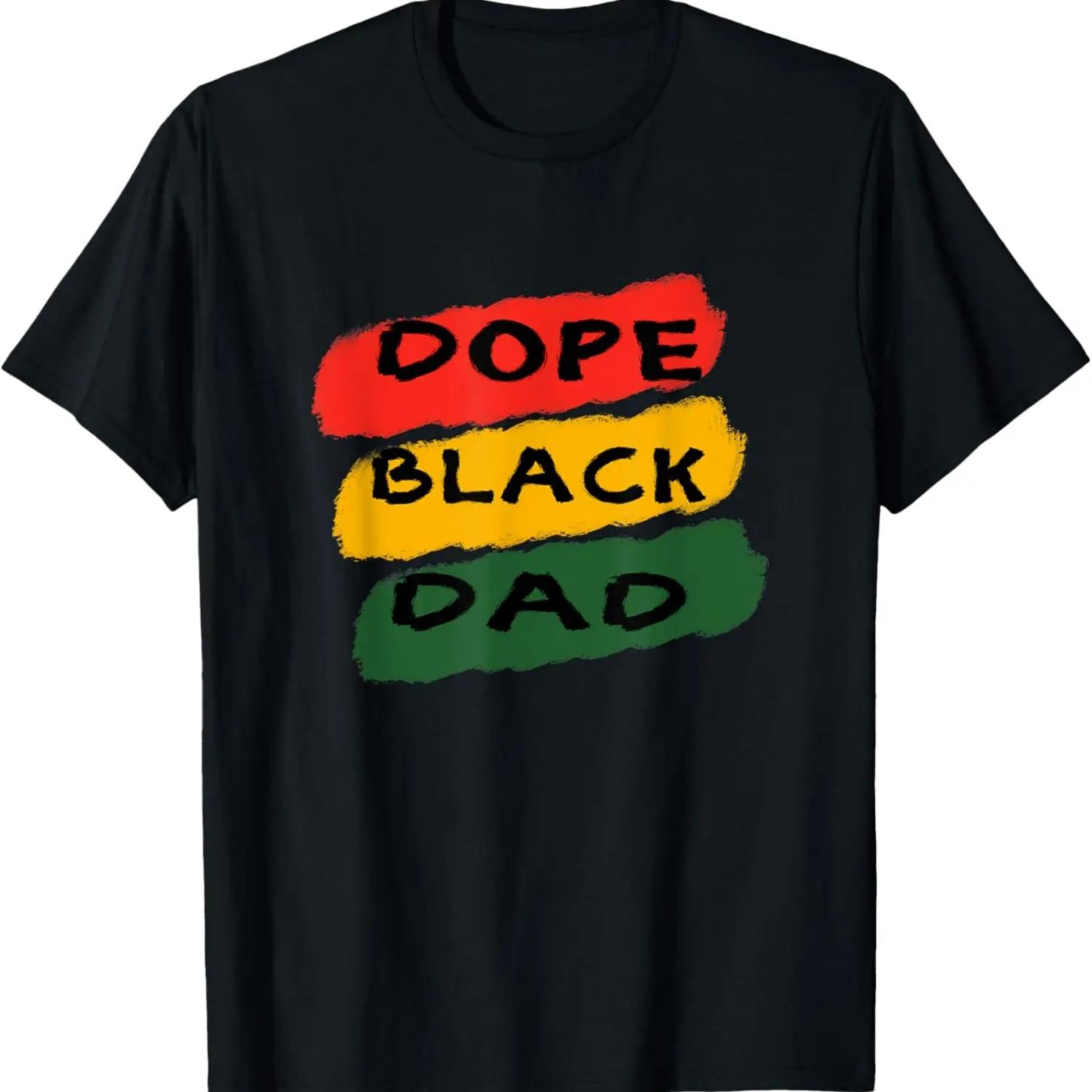 Dope Black Dad Afro African American Black Fathers Matter T-Shirt S