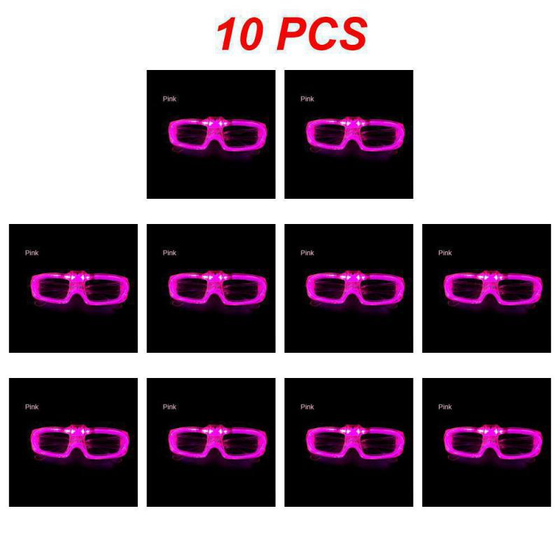 Glow In the Dark LED Eyeglasses Neon Colors Blinds Lampshade Glasses Christmas Birthday Neon Party Mardi Gras Props