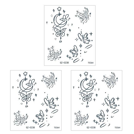 Yousheng 3Pcs Waterproof Tattoo Sticker for Men Women, Face Body Arm Chest Shoulder Thigh Waist Temporary Tattoo Decal, Long Lasting Body Art Fake