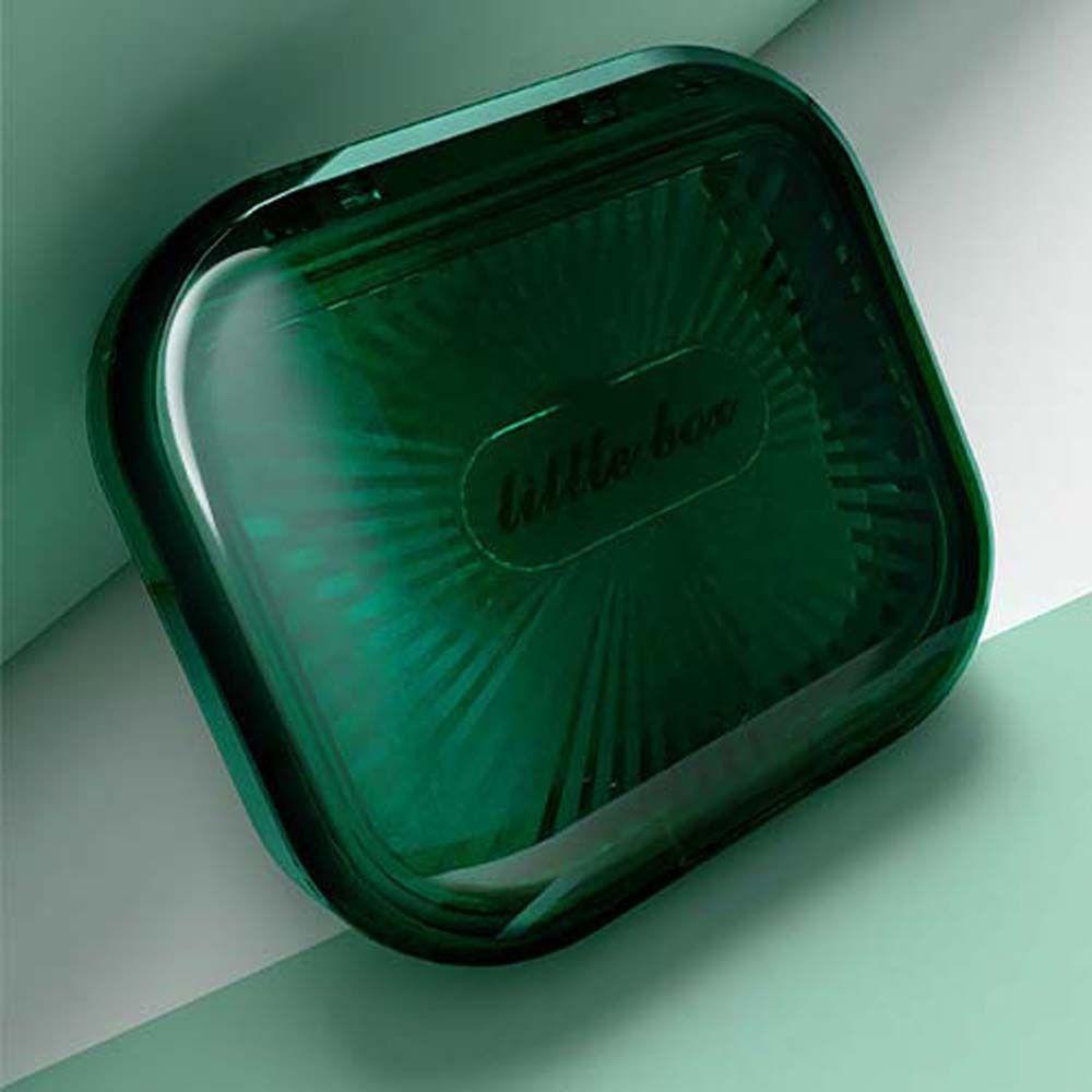 

Контейнер для тарелок и колец, прозрачная шкатулка для драгоценностей, футляр для хранения невидимых брекетов, футляр для хранения сережек green-Small