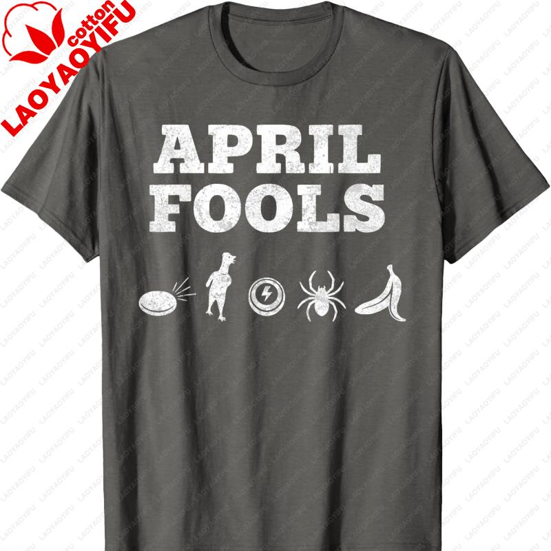 April Fools Day Vintage Prank Illustration Prankster Joke TShirt Harajuku Graphic T Shirts Goth Aesthetic Women Clothes Tops