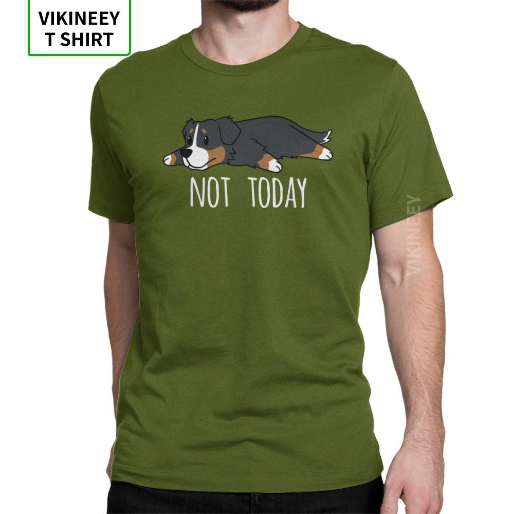 Unisexs Funny Not Today Bernese Mountain Dog Tshirts Vintage Crewneck Short Sleeve Clothes 100 Cotton Tees Original T Shirt