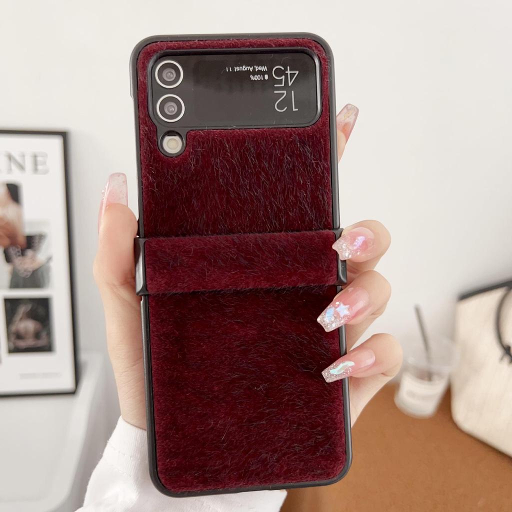 Samsung Z Flip 3/4/5/6/7 Mink Plush Three-Section Case