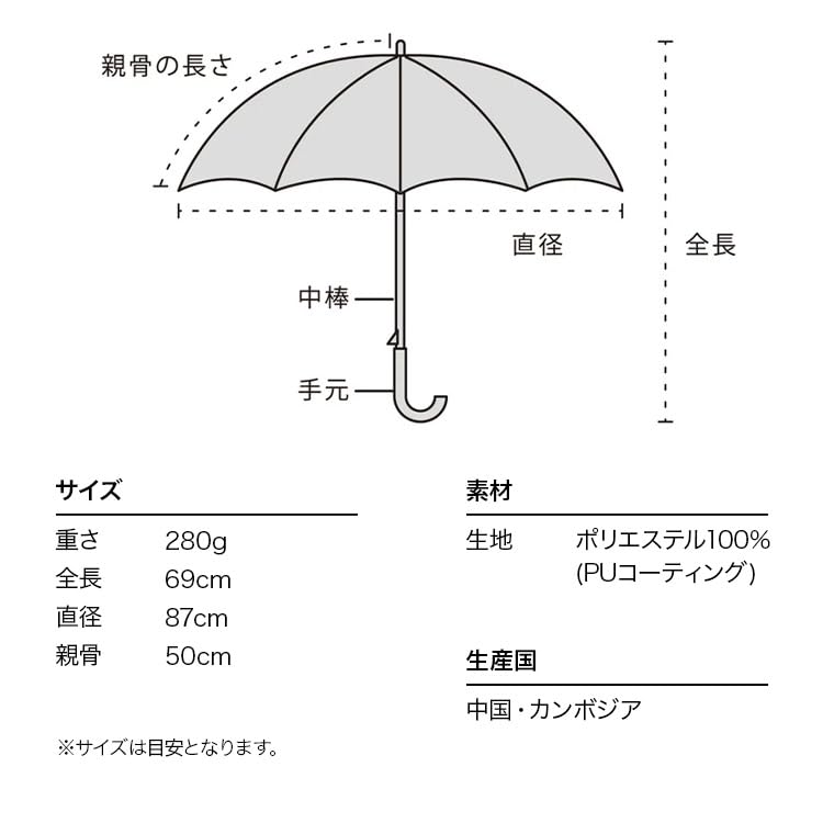 long blackout classic beige blackout UV cut for both sun and rib commuting to work or cute [2024] Wpc. Parasol, umbrella, ruffles, (100% rate, 100%