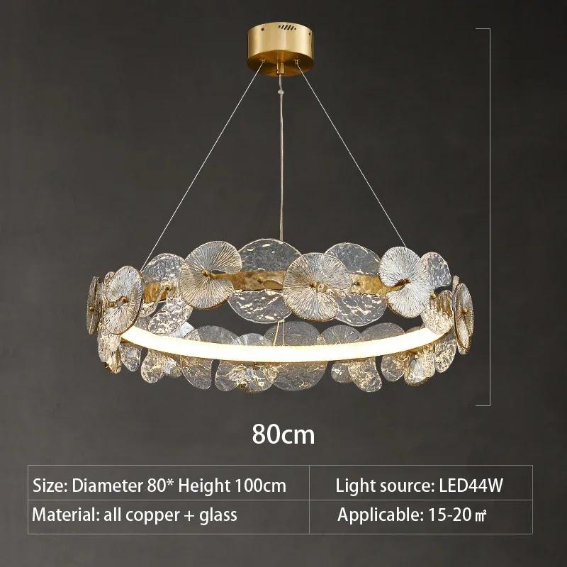 Nordic modern luxury LED chandelier living room dining room bedroom glass chandelier indoor lighting home decoration hanging