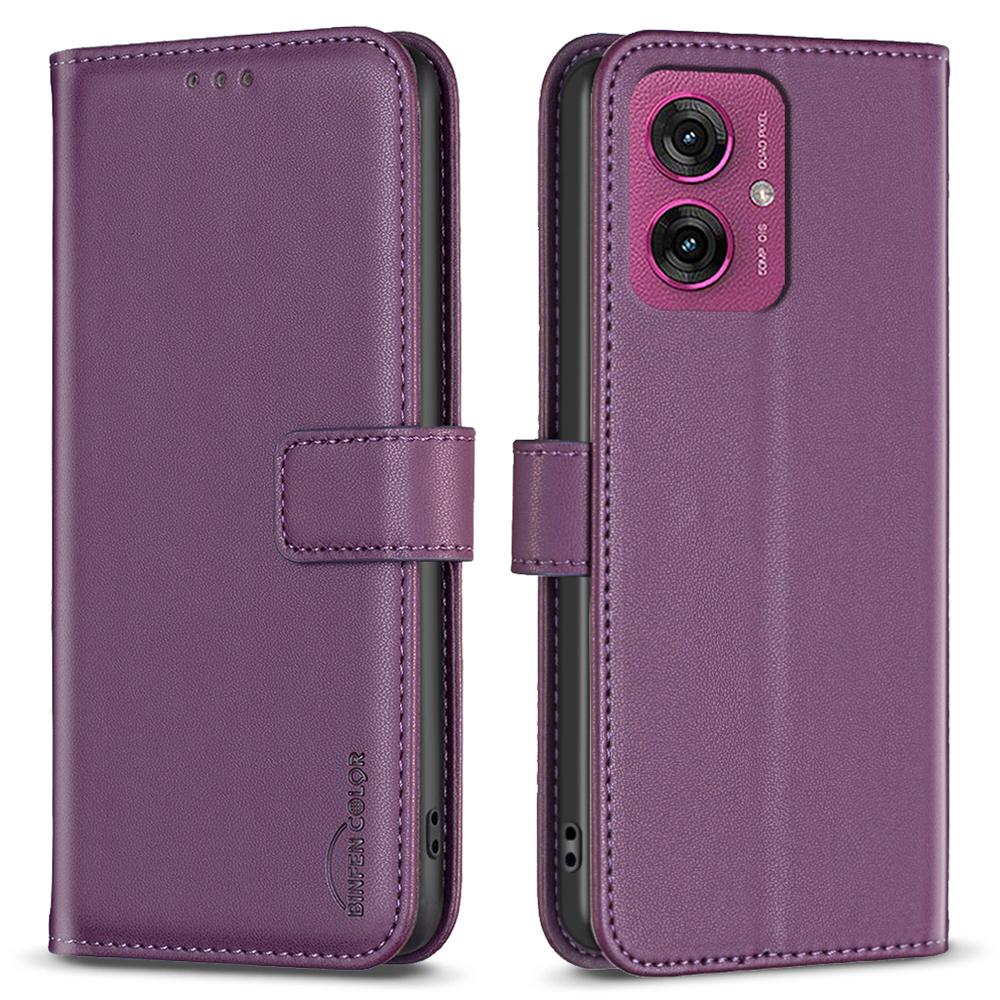 

BINFEN COLOR BF17 For Motorola Moto G55 5G Case Wallet Folio Flip Leather Cover A