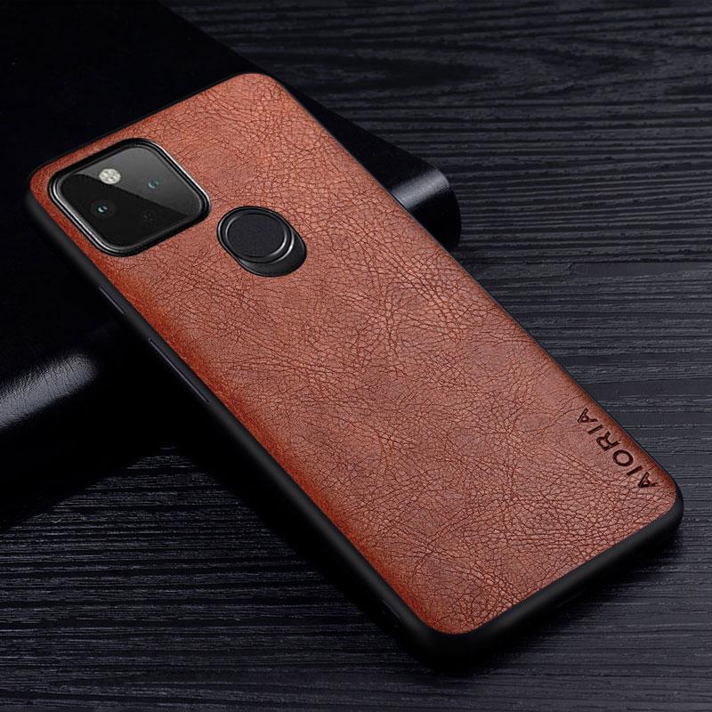 Kožené pouzdro s texturou liči pro Google Pixel 5 4A 5A 5G 4 XL Prémiový ochranný zadní kryt v obchodním stylu pro telefon Pixel 4a 5g
