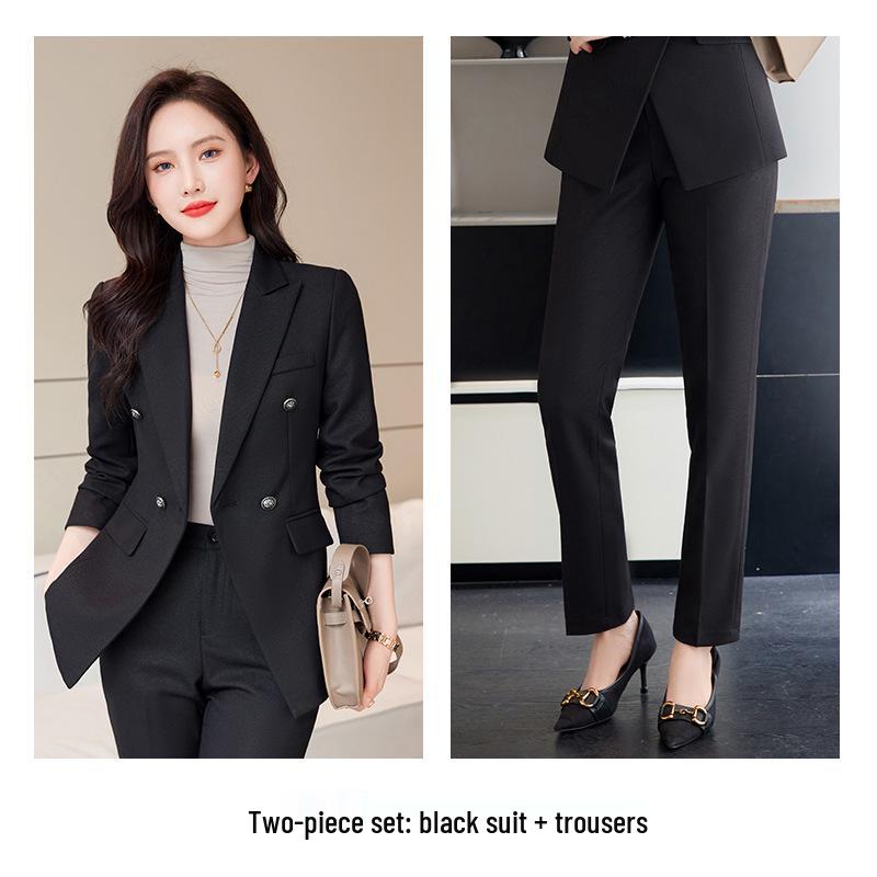 Women's High-End Professional Suit Set - 2025 Autumn/Winter Formal Wear - New Arrival with Jewelry Accents