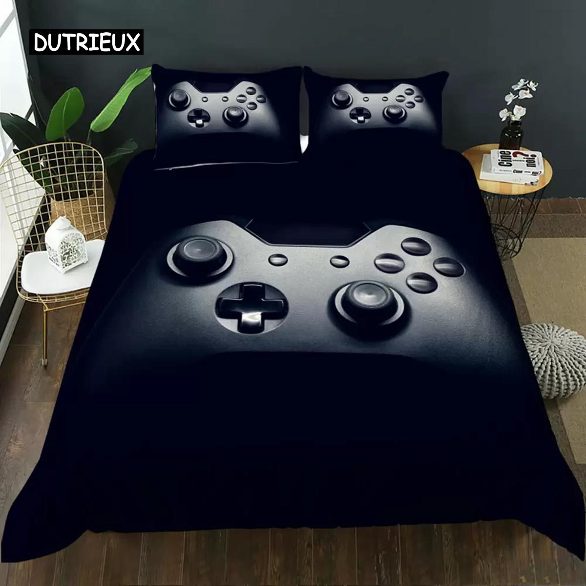 

Геймпад, комплект пододеяльников для несовершеннолетних, ручной скелет, геймпад, комплект постельного белья для мальчиков-подростков, череп, геймер, королевский размер, полиэстер, пододеяльник EU single(135x200cm)
