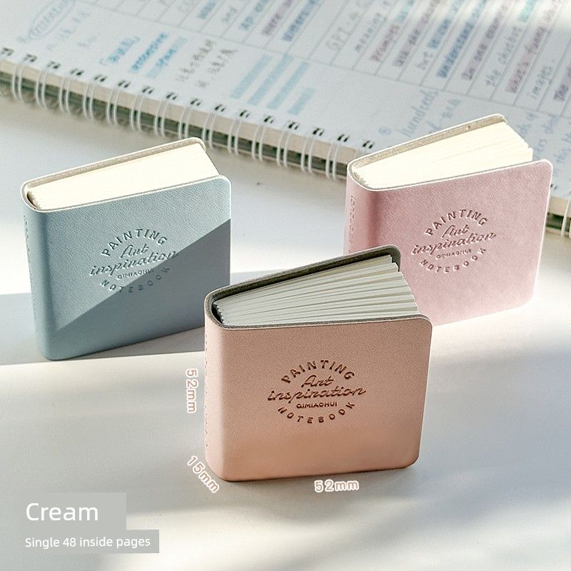 

Grade Three Class Two Cute Mini Blank Painting Book Portable Good-looking Small Notebook Pockets Notebook Cream