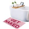 Creative English Letters Imitation Cashmere Non-Slip Water-Absorbent Easy-Clean Floor Mat for Bathroom