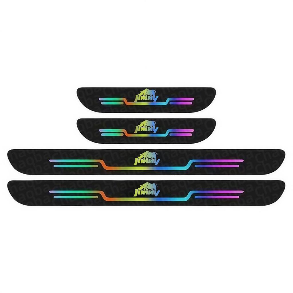 Jimny Side Step Guard Scuff Plate Fits All Interior Latest Shiny Mirror Interior Strong Water Stain Scratch Easy Set of 4 Decal, Models, Parts,