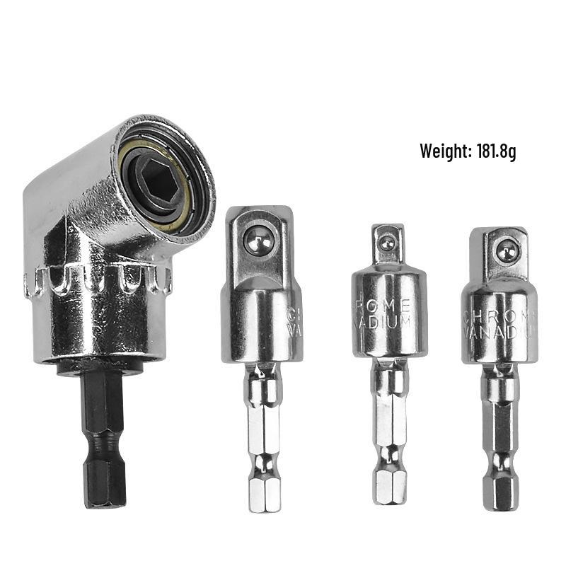 3-teiliger elektrischer Sechskant-Stecknussadapter mit Stahlkugelverbinder