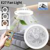 Smart 3-in-1 Ceiling Fan with Remote Control Lighting Lamp E27 Converter Base 85-265V Lighting Base for Bedroom and Living Room