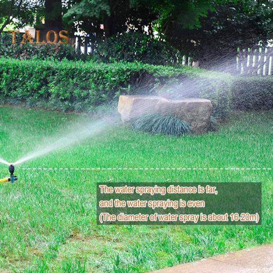 360-Degree Rotating Lawn Sprinkler with Stake Large Area Coverage Adjustable Garden Yard Sprinkler Efficient Stable Irrigation Tool