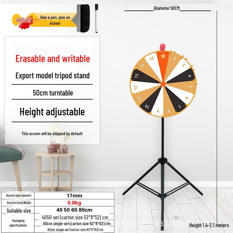Entertainment Game Turntable: Wipeable Iron Lucky Lottery Spinner