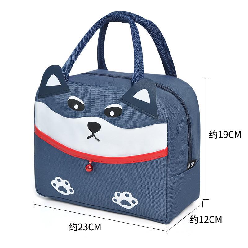 Lunch Cartoon Bag Oxford Cloth Aluminum Foil Insulated Bento Bag School For