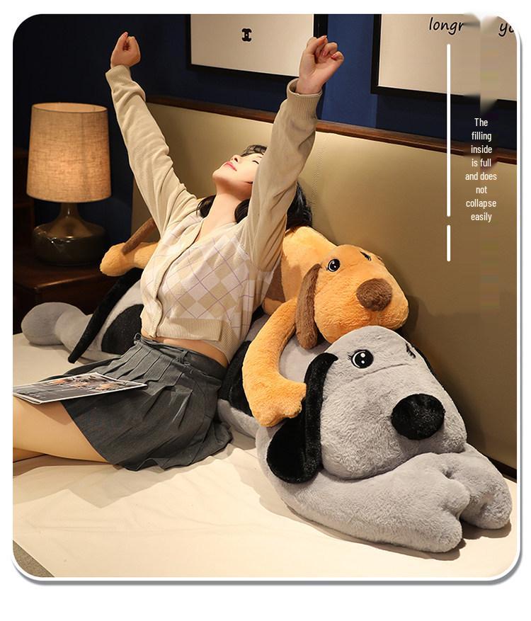 Large Plush Dog Pillow - Super Soft Unisex Hugging Doll for Bedtime