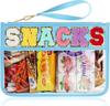 Transparent PVC Zipper Snack Bag with Embroidered Letters - Portable PU Waterproof Makeup and Toiletry Handbag