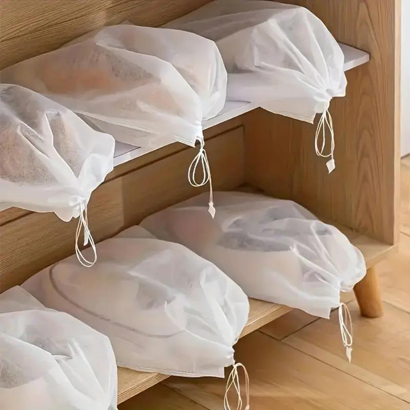 5/10/20PCS Portable Shoe Storage Drawstring Eco Storage Bag for Sundries Travel Makeup Bag Waterproof Transparent Plastic Storage Bag