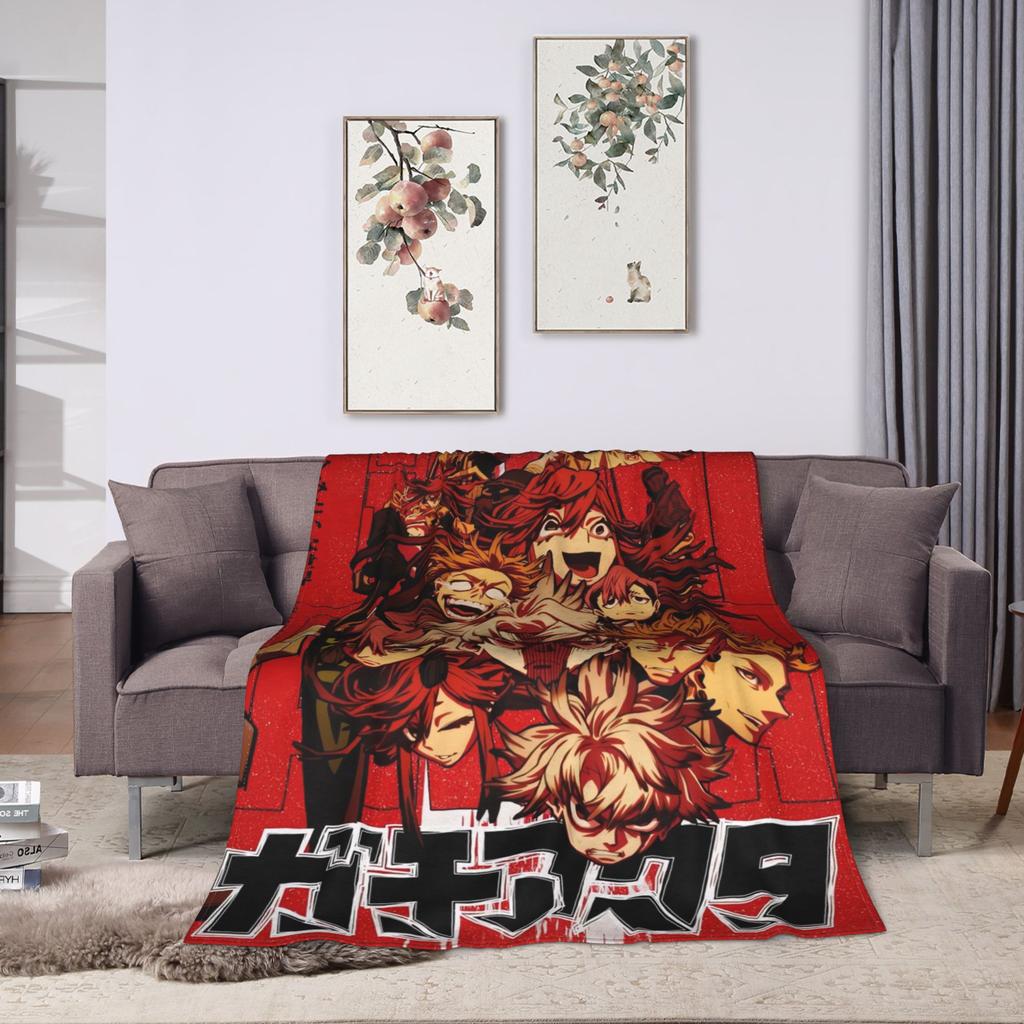 Gachiakutas Anime Warm Blanket Airplane Travel Plush Bedding Throws Graphic Couch Bed Flannel Bedspread Sofa Bed Cover