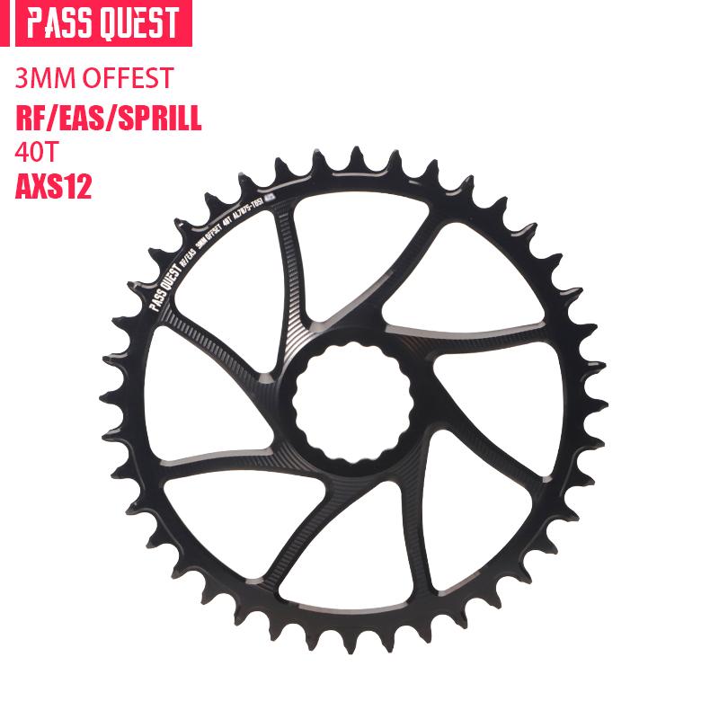 Применимо RACE FACE (смещение 3 мм ) Круглая узко-широкая звезда AXS 40-54T Black 40T AXS
