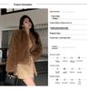 Women's Brown Faux Fox Fur Coat - Winter Chic, Elegant, Thick Mink-Style Top