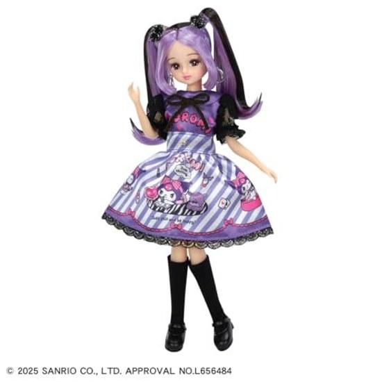 Takara Tomy Licca-chan Doll Cool Kuromi DX Casual Purple Dress Set Dress-Up Toy 3 Years Up
