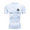 Black Flame Pattern  Men's Sports T-shirt Training Fitness Compression Workout T-Shirt Gym T-shirts