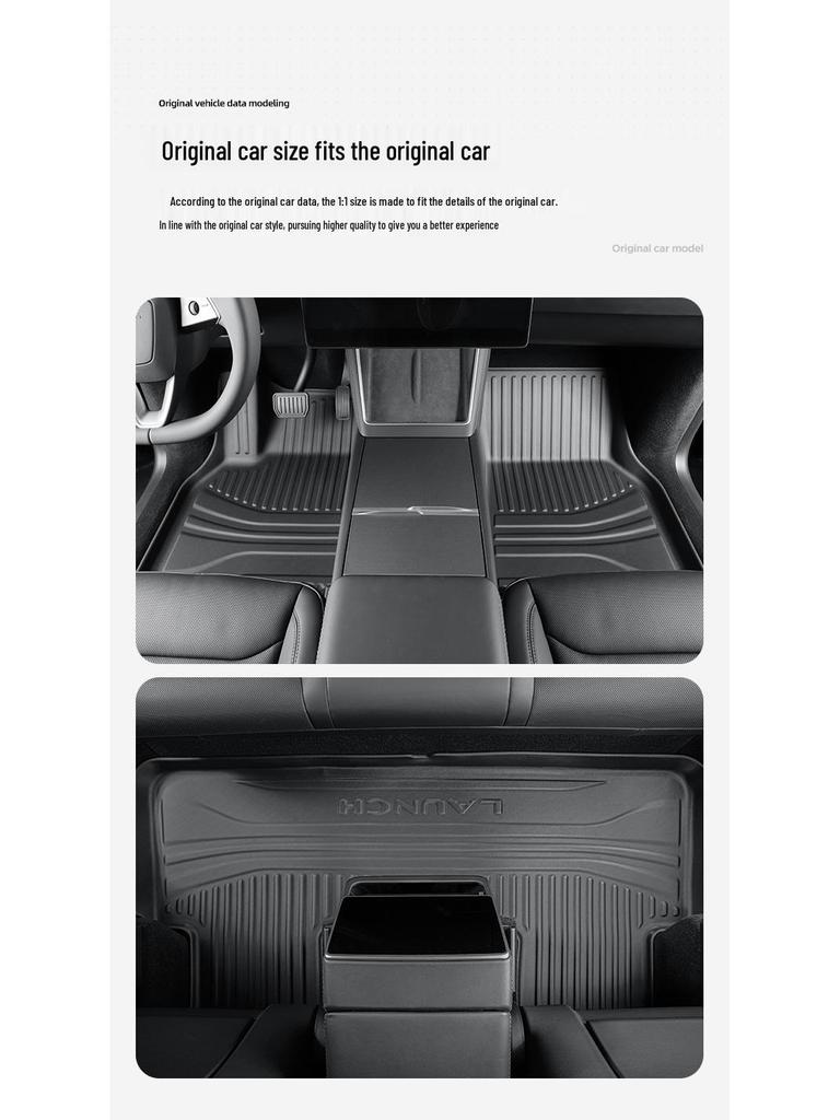 Tesla Model Y (2025) TPE Floor Mats - Specialized Fit for Refresh Headlight Model