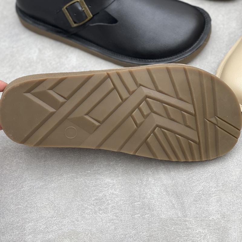Johnature Handmade Genuine Leather Loafers Casual Women's Shoes Soft Soled Soft Cowhide Solid Color Flat Shoes