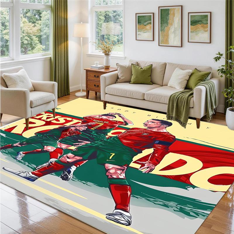 Kobercový design Cristiano Ronaldo z křišťálového sametu Měkká dekorativní podložka do ložnice Vstup