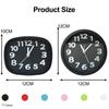 Round Alarm Clock Simple Style Wake Up Table Clock Square Silent Desk Clocks Snooze Portable Travel Alarm Clock Battery Powered