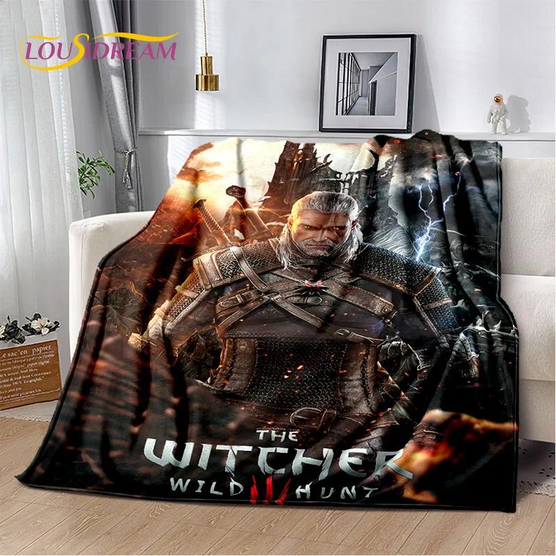 3D The W-Witcher Game Cartoon Soft Flannel Blanket for Beds Bedroom Sofa Picnic,Throw Blanket for Cover Outdoor Leisure Nap Gift