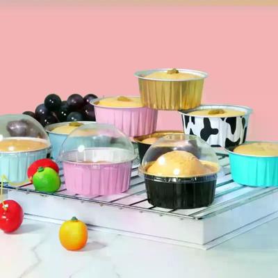20 Set Aluminum Foil Cake Cups Mini Cake Pans Disposable Baking Mold For Mousse Pudding Portion Baking Tray