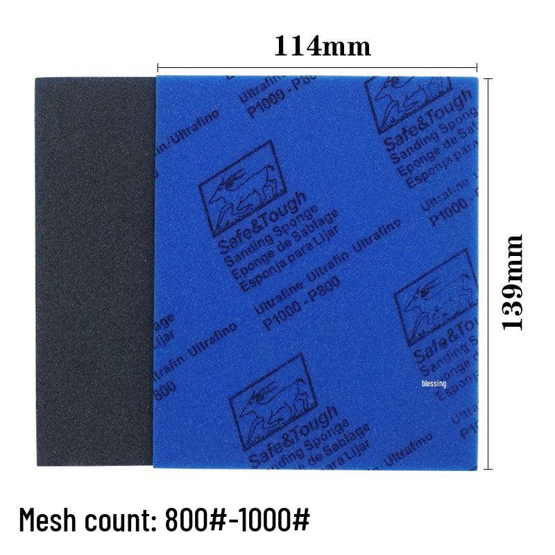 Dual-Use Dry/Wet Sandpaper Foam Sheet for Woodworking & Furniture Polishing