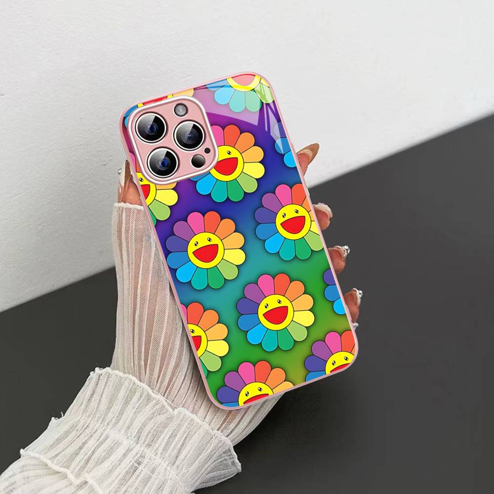 

Art Japanese M-Murakami Artisti T-Takash Tempered Glass For Iphone 14 13 12 11 Pro Mini XS MAX 14Plus X XS XR Cover iphone XS