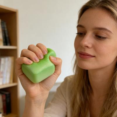 Squeeze Toy Stress Relief PU Material Soft Slow Rebound Decompression Toy 3D Toast Bread Sensory Fidget Toy
