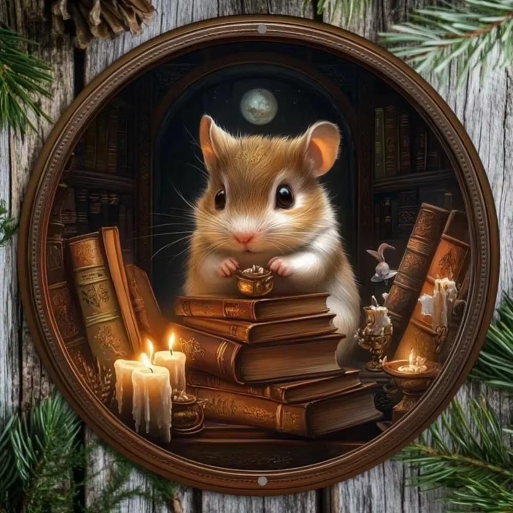 Metal Sign 8x8 Inch Round Wall Decor for Bar Cafe Home Kitchen