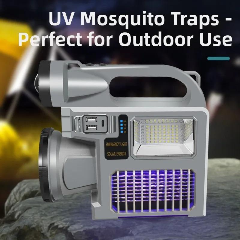 Solar Powered Outdoor Multi-Function Display Handheld Flalight Portable Cam Travel Gear Type-C Rechargeable Flalight