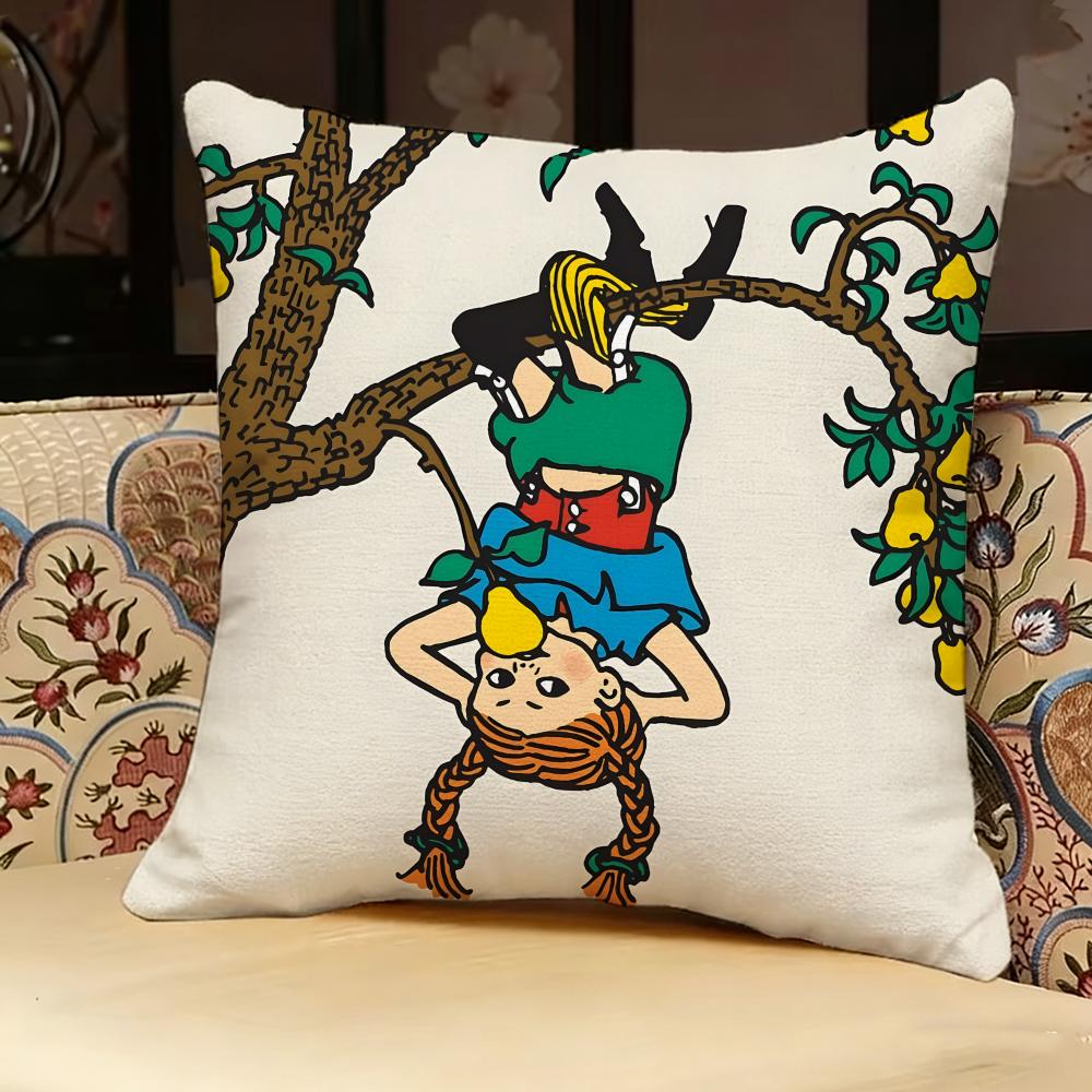PPippi LLongstocking ANIME Pillow Case Pillowcase Doublesided Printed Sofa Cushion Bedroom Headboard Pillow