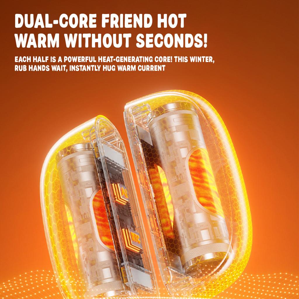 Handwärmer Tragbarer Taschenhandwärmer, Magnetischer Elektrischer Handwärmer Kreativer Geteilter Handwärmer Outdoor-Wärmer Tragbar Zwei in Eins.