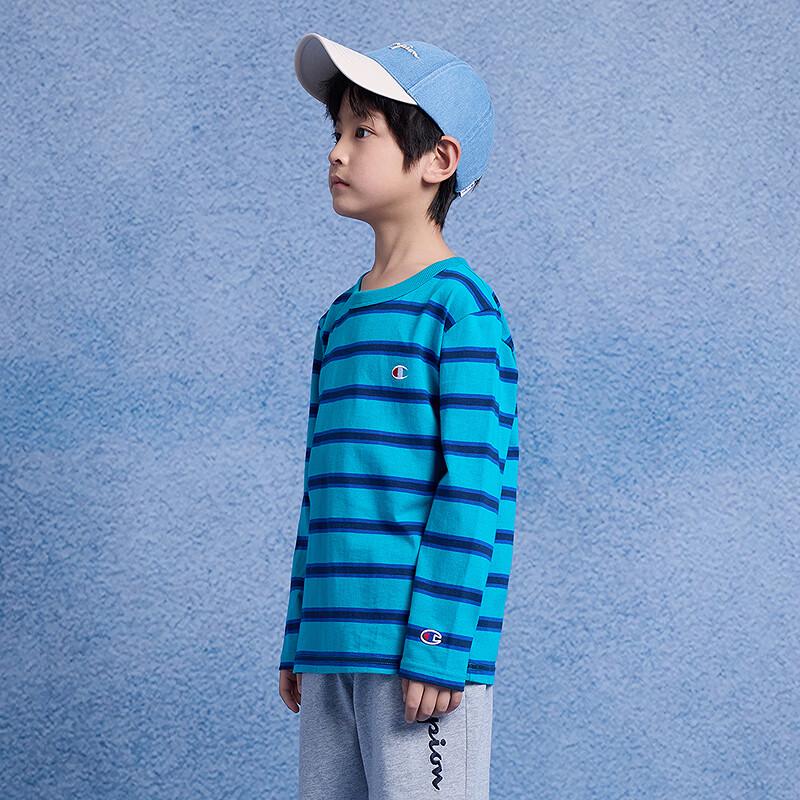 Champion Kids  Embroidered Stripe Long-Sleeve T-Shirt 160