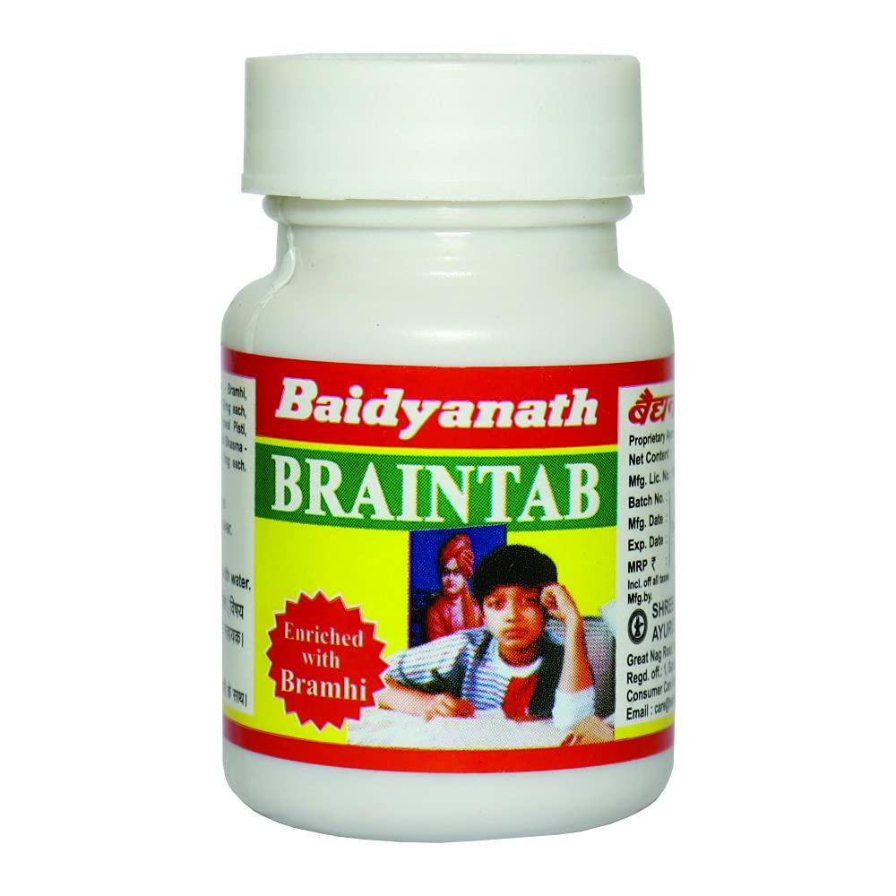 

Baidyanath Asli Ayurved Braintab 50 Tablet Pack of 4 Natural Brain Support for Focus and Memory Enhancement
