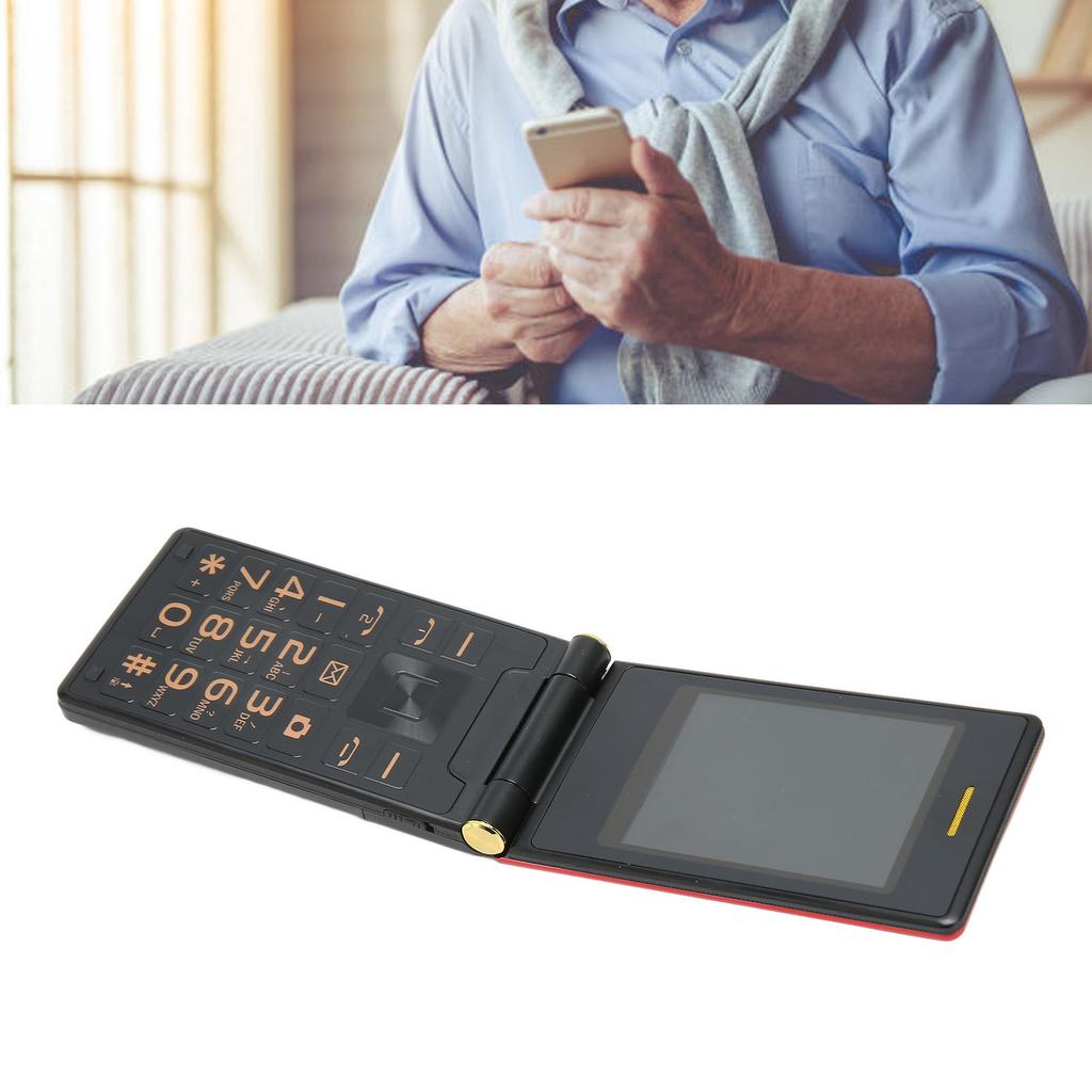Senioren-Handy 3 Zoll Doppelbildschirm 2G Dual-SIM-Steckplätze 5900mAh Entsperrtes Handy für Ältere Eltern